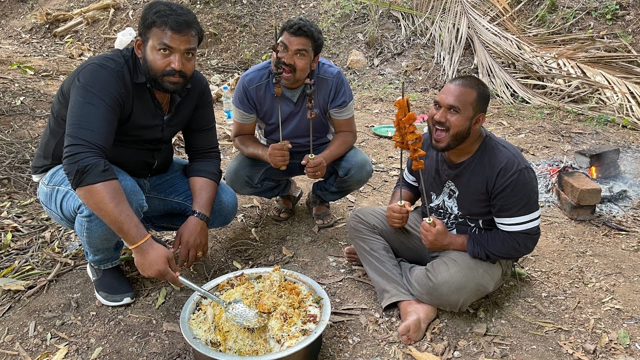 Chicken Dum Biryani and Chikulu | Anji mama tho Daawath | village cooking | My Village Show