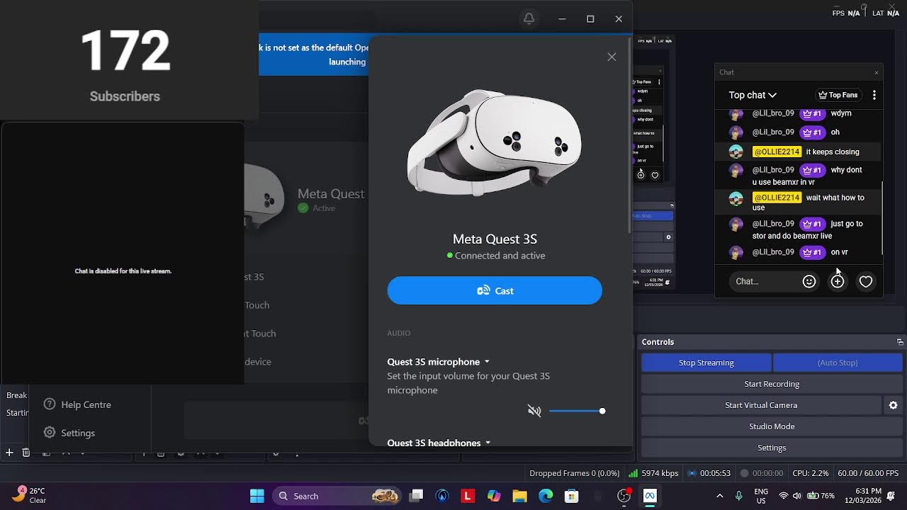 first vr stream