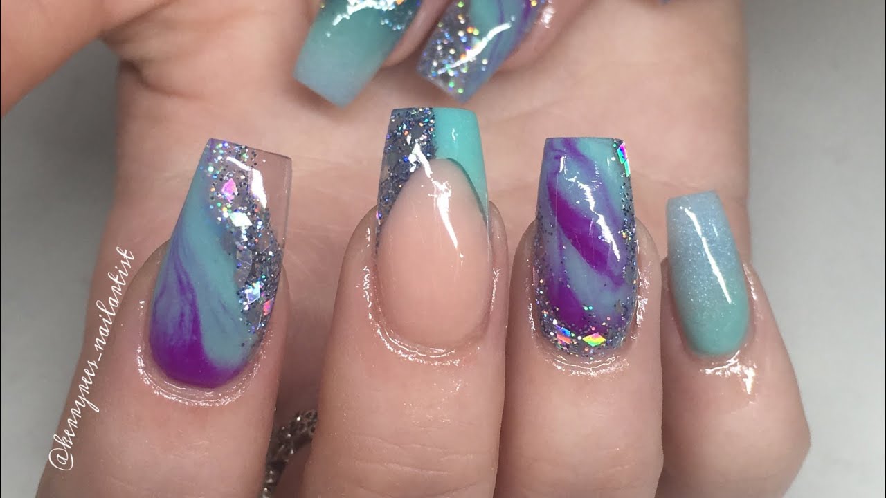 Mermaid Acrylic Nails Tutorial