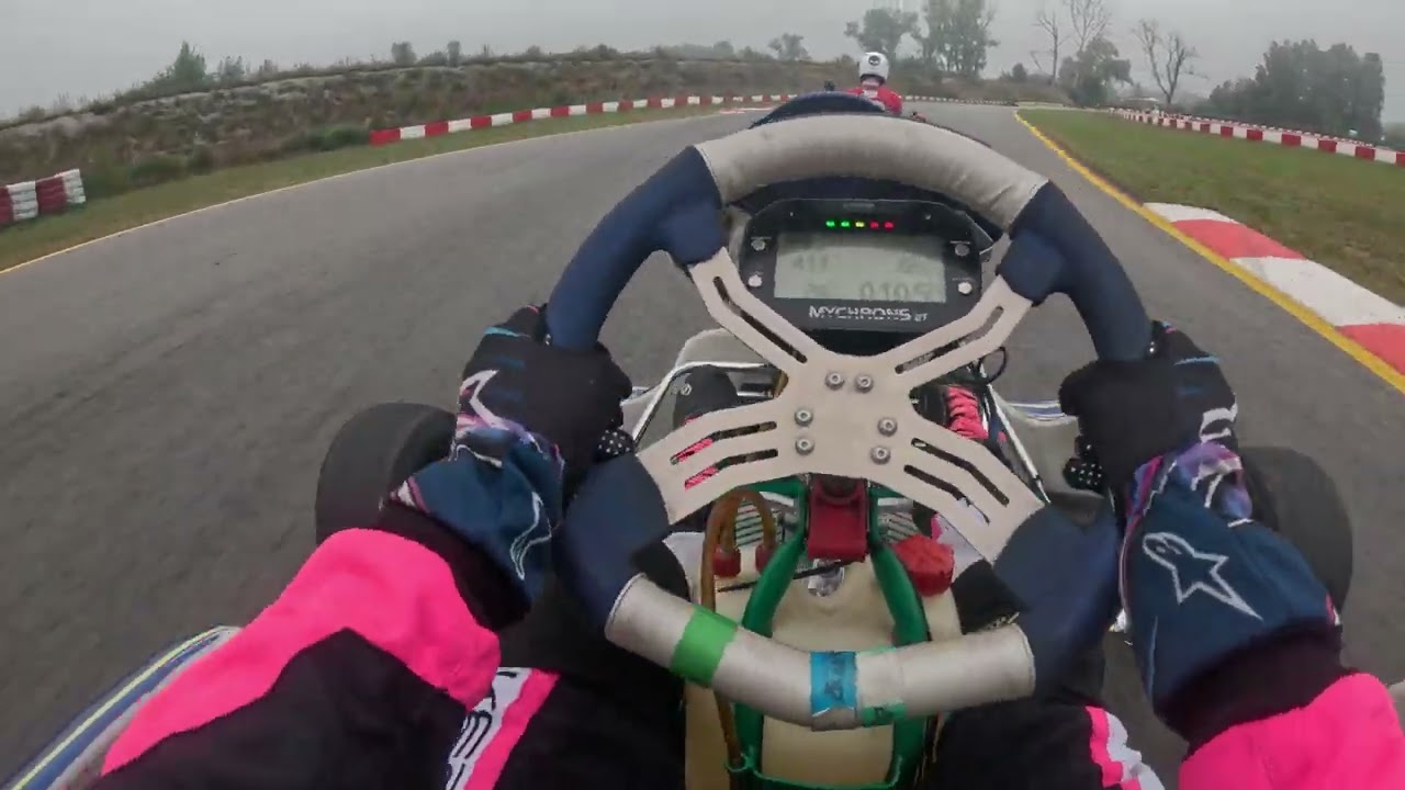 Autodrom Biłgoraj cold tires outlap | Rotax Max Junior | Helmet Cam onboard