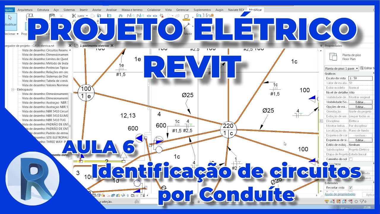 Veja como Identificar os Circuitos por Conduíte - Projetos Elétricos REVIT Bônus Ligação Paralelo