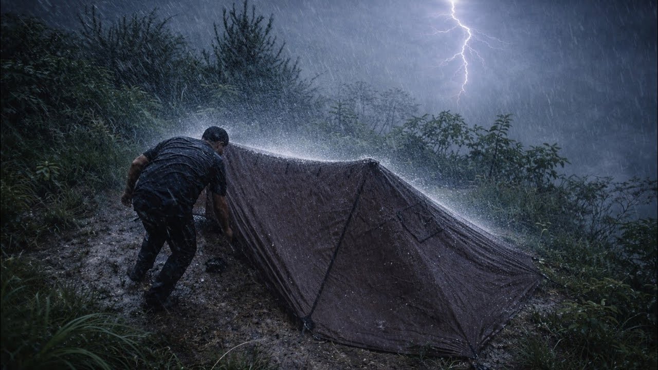 Worst Camping Experience I've Ever Had | Heavy Rain, Thunderstorm & Flooding