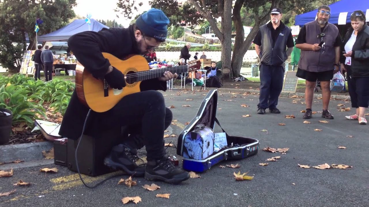 Amazing guitarist busking Wanganui River Market