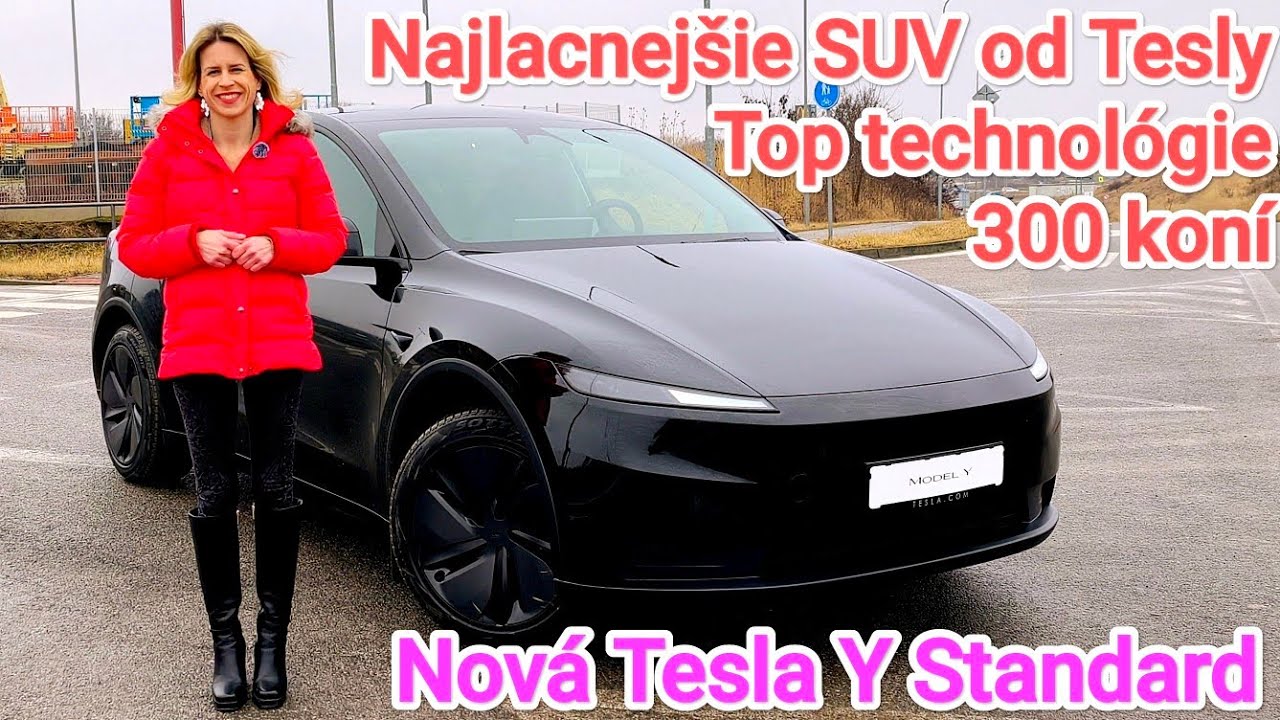 Nová Tesla Y Standard: Najnižšia cena, 300 koní, 534 km a stále top-tech ⚙️👍