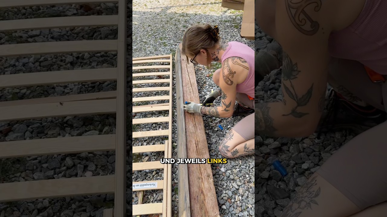 Aus 200 Jahre altem Holz ein Bett bauen?😱 ​⁠@EmmaMatratzeDACH #diy #bett #holzbalken #holz