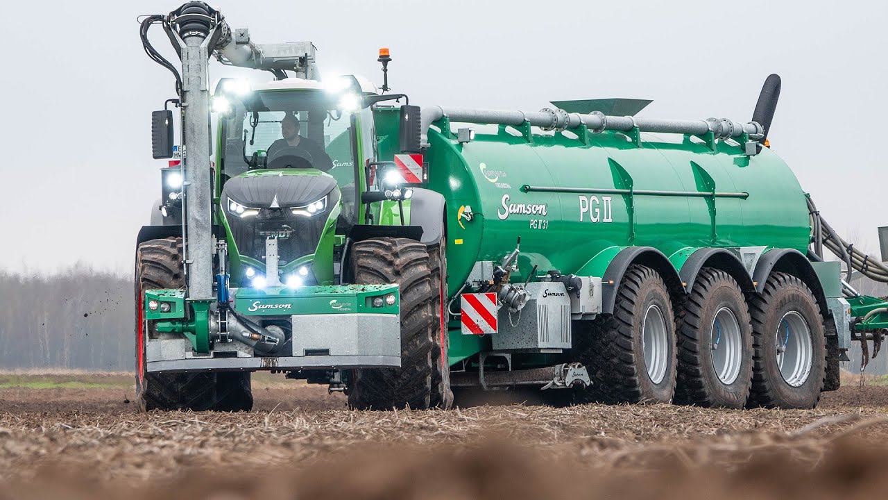 Slurry Injection w/ FENDT 1050 Vario + Samson PG II 31 | Biogas Wester