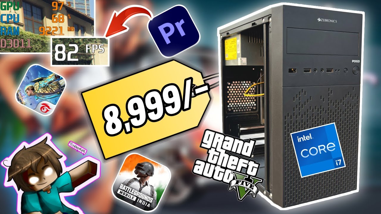 8,999/- Rs Budget i7 GAMING PC BUILD! ⚡Perfect for Gamers🔥 Best for Android Games