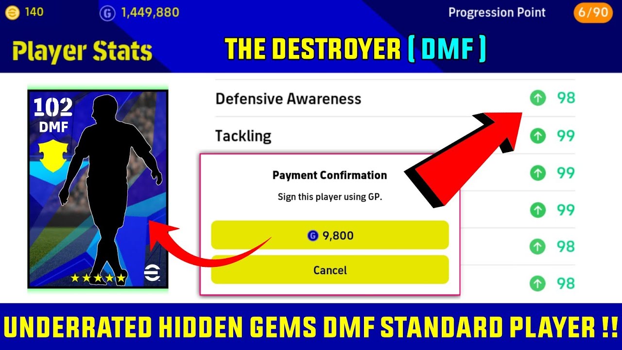 9800 GP Only! The Destroyer Underrated DMF Standard Player In eFootball 2023 Mobile || Hidden Gems 🔥