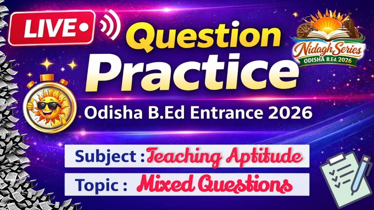 Teaching Aptitude  for  ODISHA  BED ENTRANCE 2026| #bed2026 | #teachingaptitudeclass |#bedexam2026