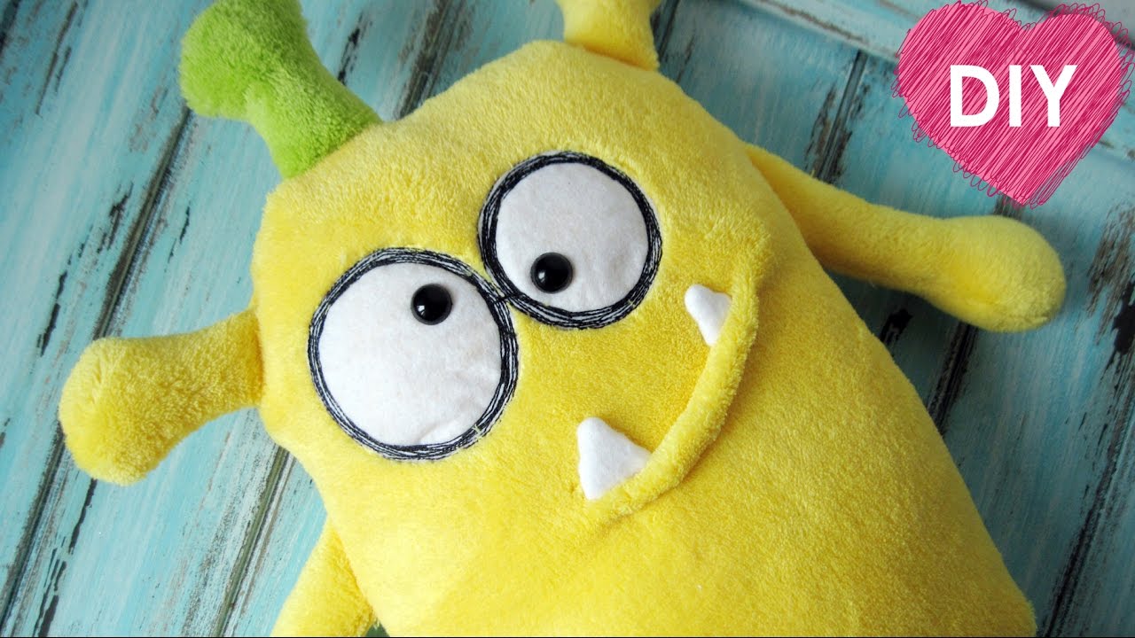 Monster pillow - plushies toys. Easy tutorial. You must make it✌️