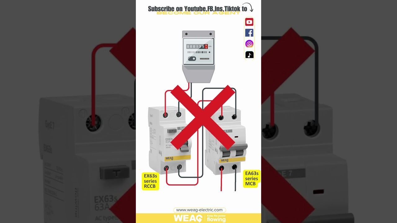 The right way to connect RCCB & MCB with Energy Meter !