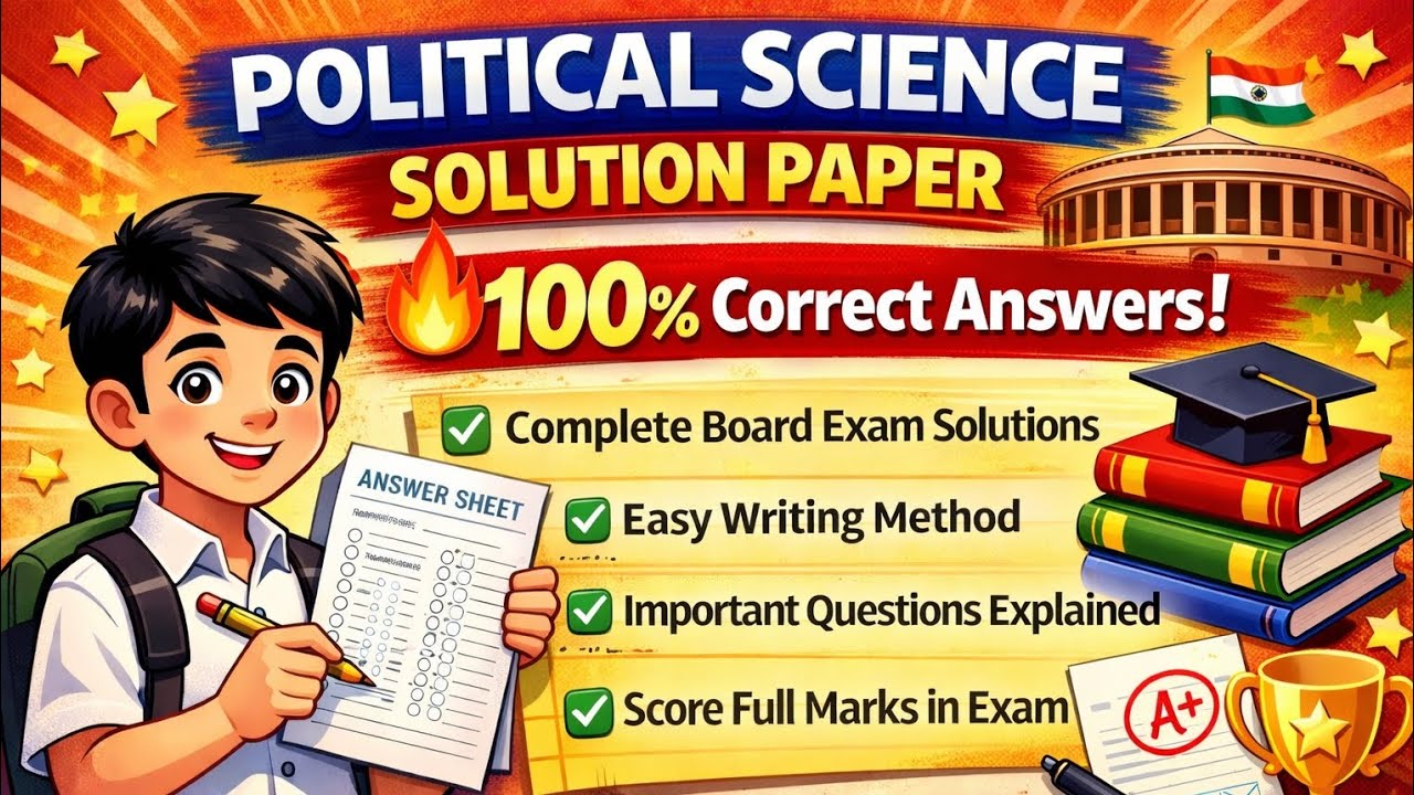 Complete board exam solution #cbse board exam 2026# political science board exam paper solutions 