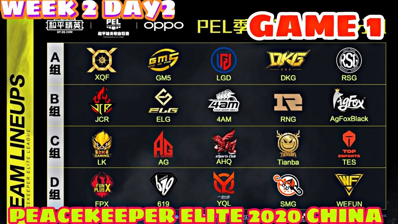 PEL2020 S1 Round 2 Lifting W2D2 Desert Game 1 PEL  Game Esports Peace EliteProfessionalLeagueSeason1