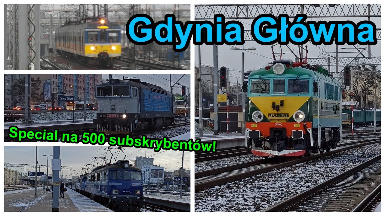 Pociągi na stacji Gdynia Główna (Special na 500 subskrypcji)