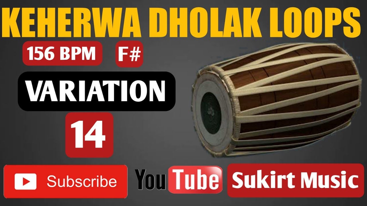 Taal keherwa dholak loops, F# 156 Bpm