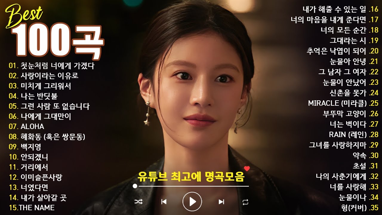 한국 발라드 명곡 모음 1990~2026｜가슴을 울리는 불후의 명곡들｜언제 들어도 질리지 않는 플레이리스트 🎶
