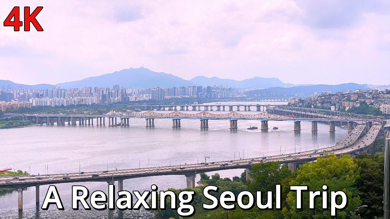 응봉산 정상에서 중랑천놀빛광장까지 휴식이 있는 서울도보여행ㅣ4KㅣASMRㅣNOISEㅣA Relaxing Seoul Walking Trip