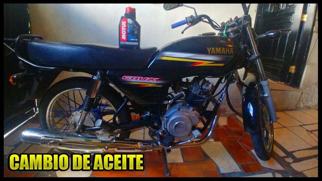 Como cambiar el aceite de una moto yamaha crux 110  2013-2016