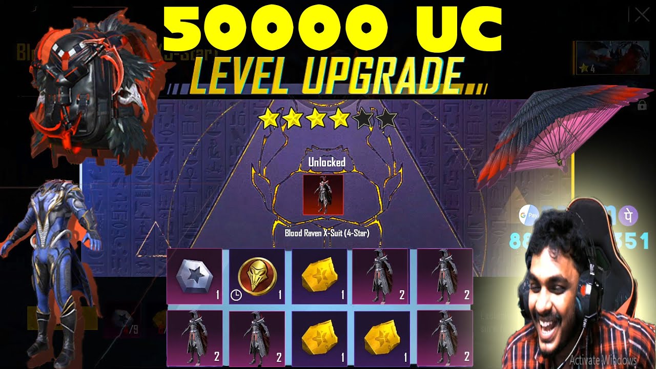 NEW BLOOD RAVEN SKIN OPENING! | 50,000 UC Level 1 to 4 Upgrade #PassionOfGaming #SRBzeusYtLive #POG