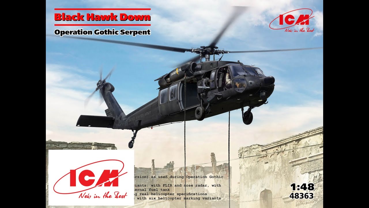 ICM 1/48 Black Hawk DOWN! Operation Gothic Serpent (48363) kit review