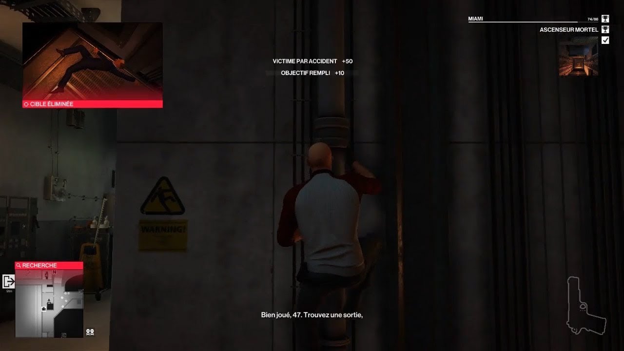 Hitman 2 - Miami - La Ligne D'arrivée - Défi Ascenseur Mortel