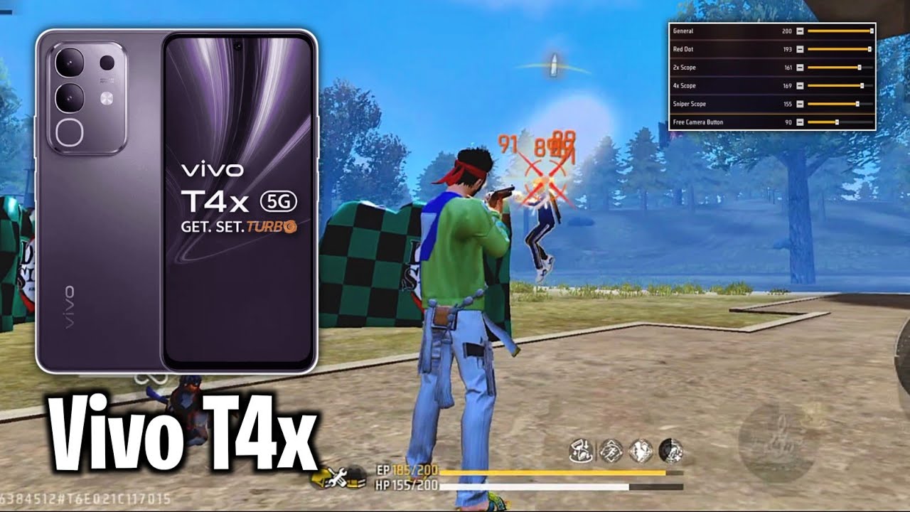 Лучшие настройки ⚙️ Настройки чувствительности в Free Fire на Vivo T4x | Настройки хедшота в Free...