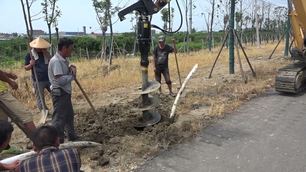 Auger Attachment Mini Excavator Hole Digger Hydraulic Earth Auger