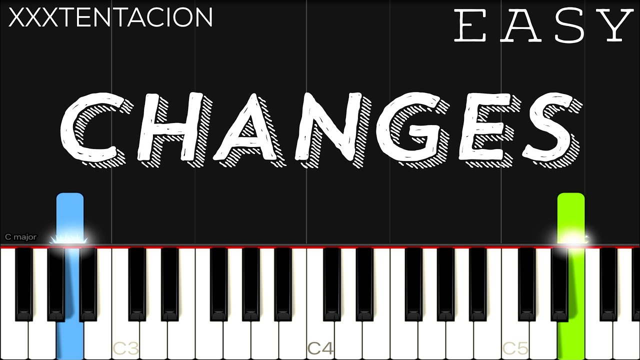 XXXTENTACION - changes | EASY Piano Tutorial
