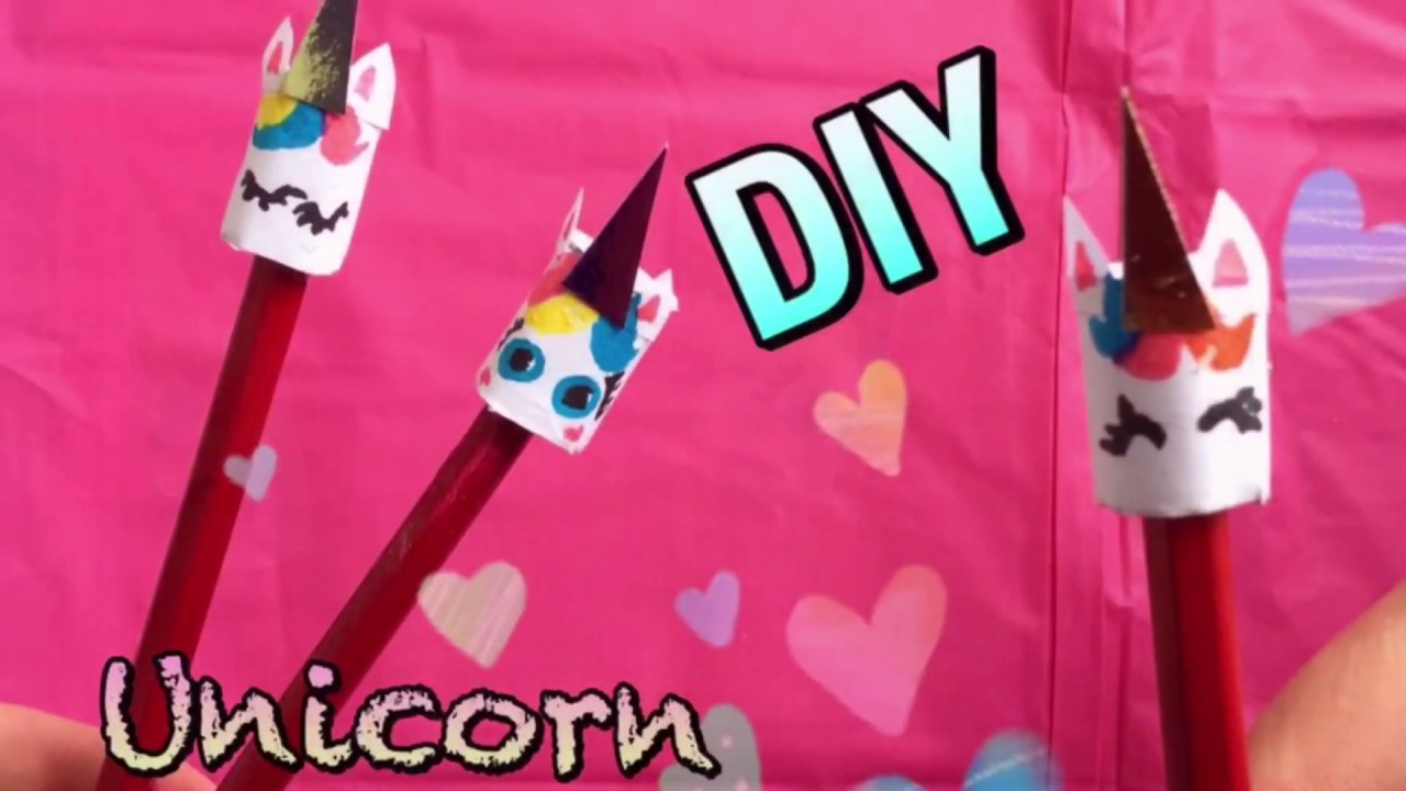 🦄 DIY | LAVORETTI MATITA UNICORNO, super facili  (back to school) | Lavoretti con la carte