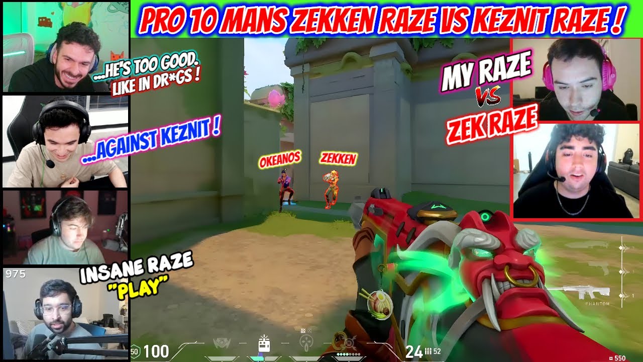 Valorant Pro City 10 Mans! Zekken Raze vs Keznit Raze Ft. Tarik Shahzam Mazino Dapr okeanos & More