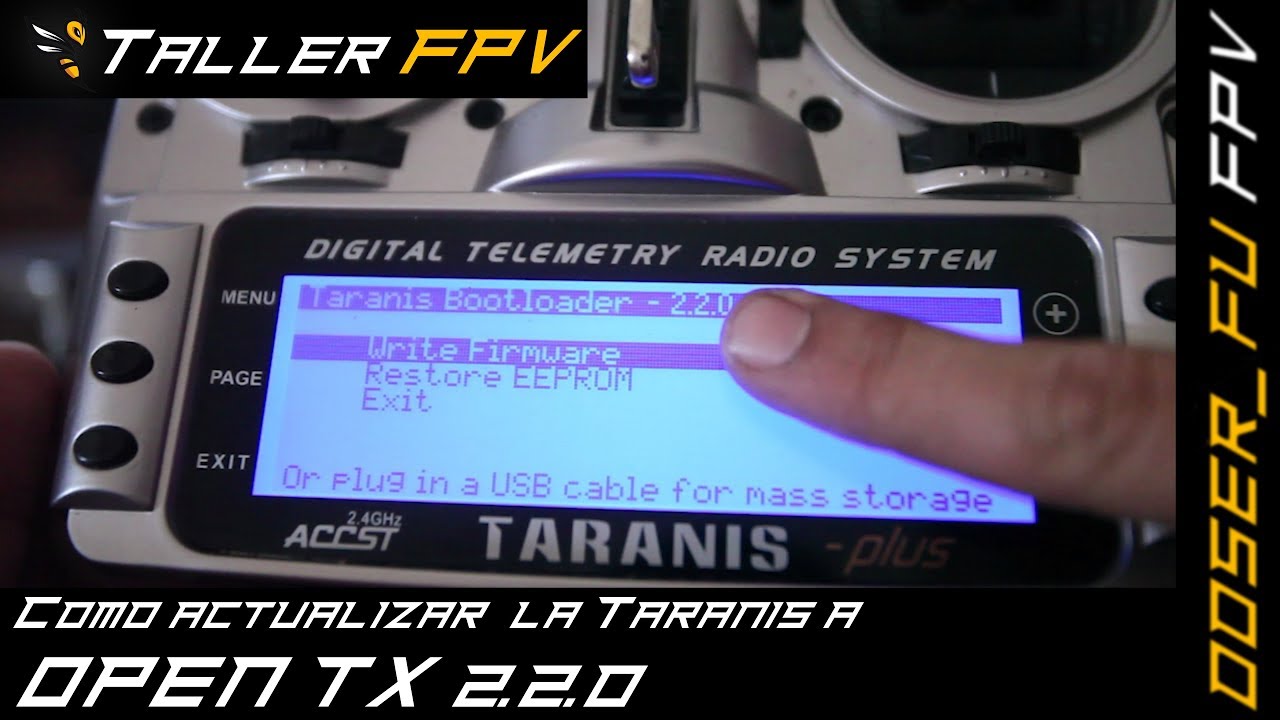 Como actualizar la FrSky Taranis a Open TX 2.2.0 LUA Scripts