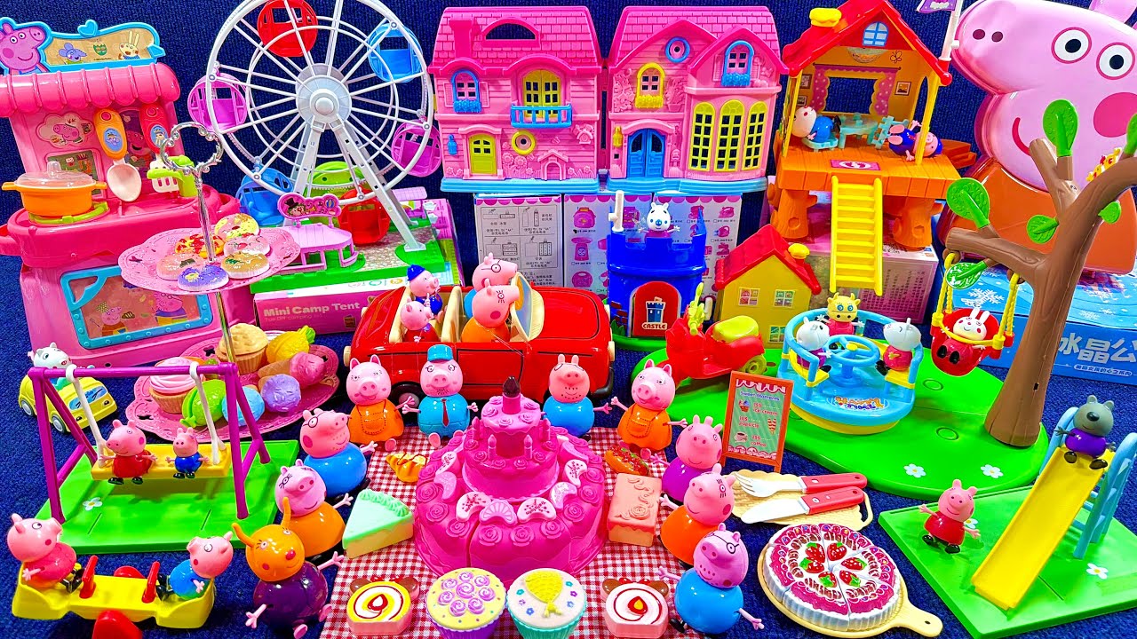 14 Minutes Satisfying with Unboxing Peppa PigHouse and Ferris Wheel Toy Set ASMR  Review Toys