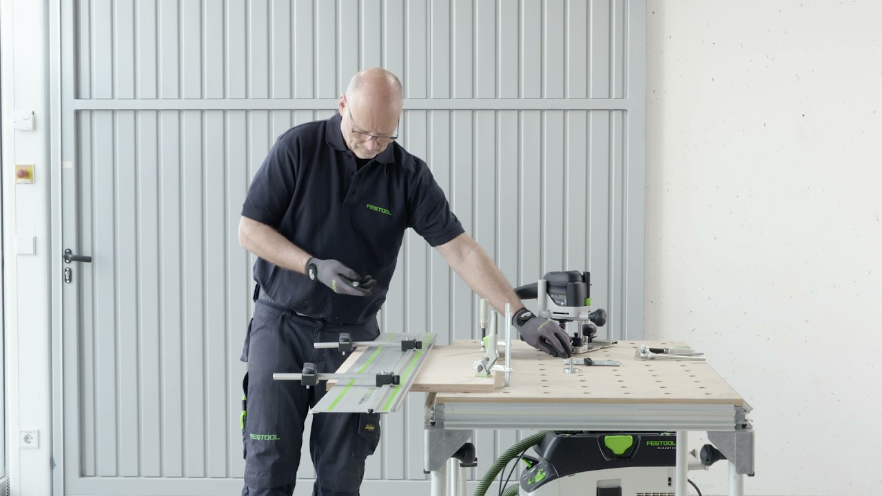 Fr&aelig;sning af huller med overfr&aelig;seren OF 1010 R og hulr&aelig;kkesystemet LR 32-SYS | Festool Quick Guide