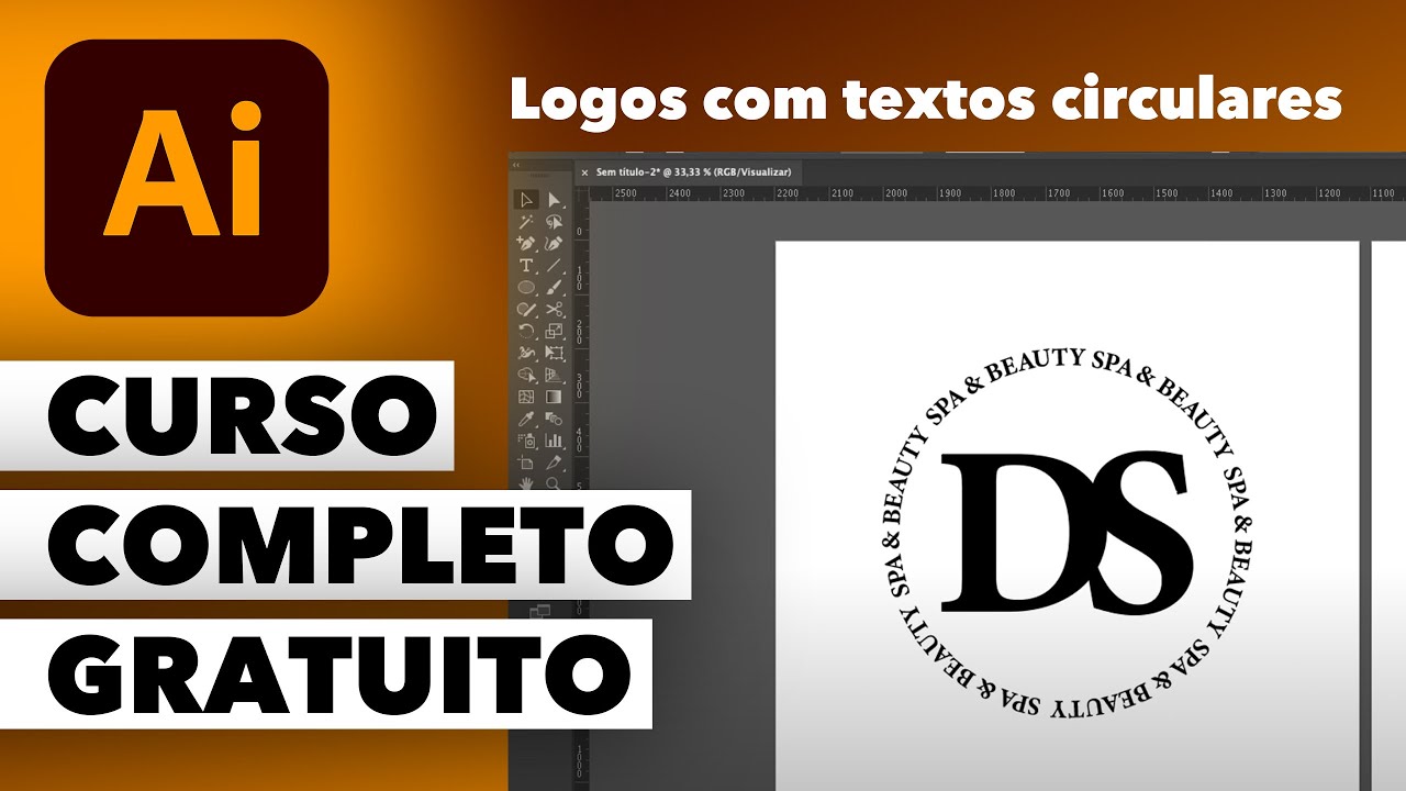 Criar logo com textos circulares | Curso Illustrator completo gratuito 2025 |