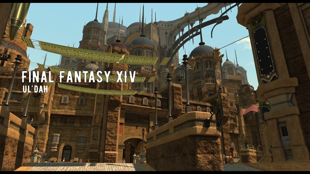 Final Fantasy 14. Music and Ambience. Ul'Dah.😴🎶☁️🌙