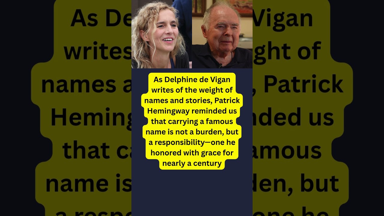 Delphine de Vigan French Novelist, Screenwriter and Director Tribute Patrick Hemingway