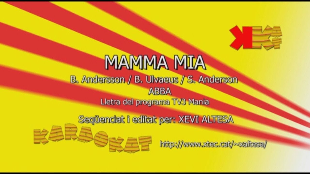 Mamma mia - ABBA - Karaoke en català - KARAOKAT