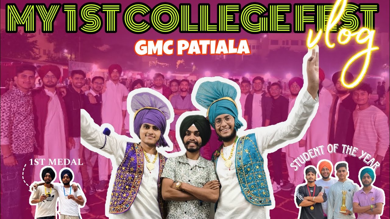 My First Medical College Fest | Aura 2K24 Vlog 🎉|GMC PATIALA | VLOG 09 🌸 | #NEET2025