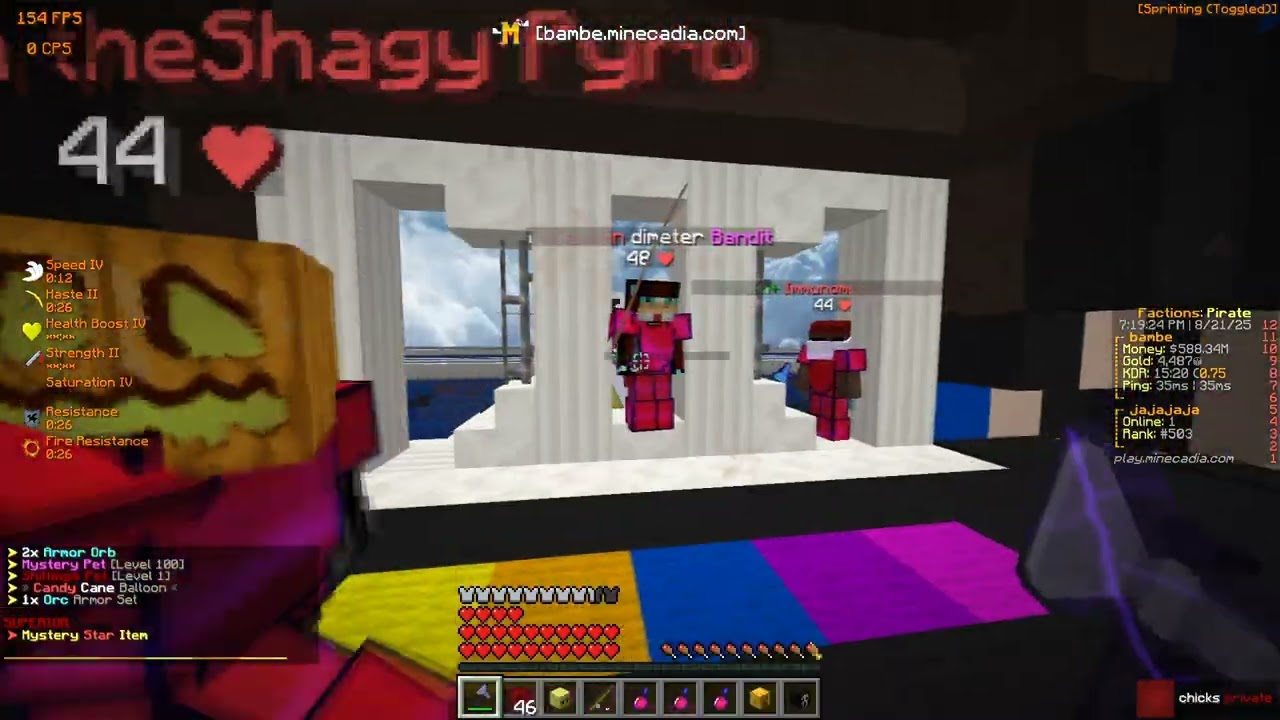 I AM THE GANK GOD ON MINECADIA FACTIONS!
