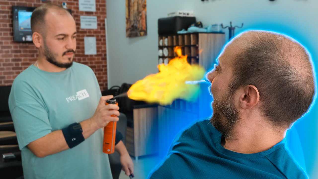SATISFYING EAR and NOSE WAXING | shave with FIRE 🥰 ASMR Barber MASSAGE