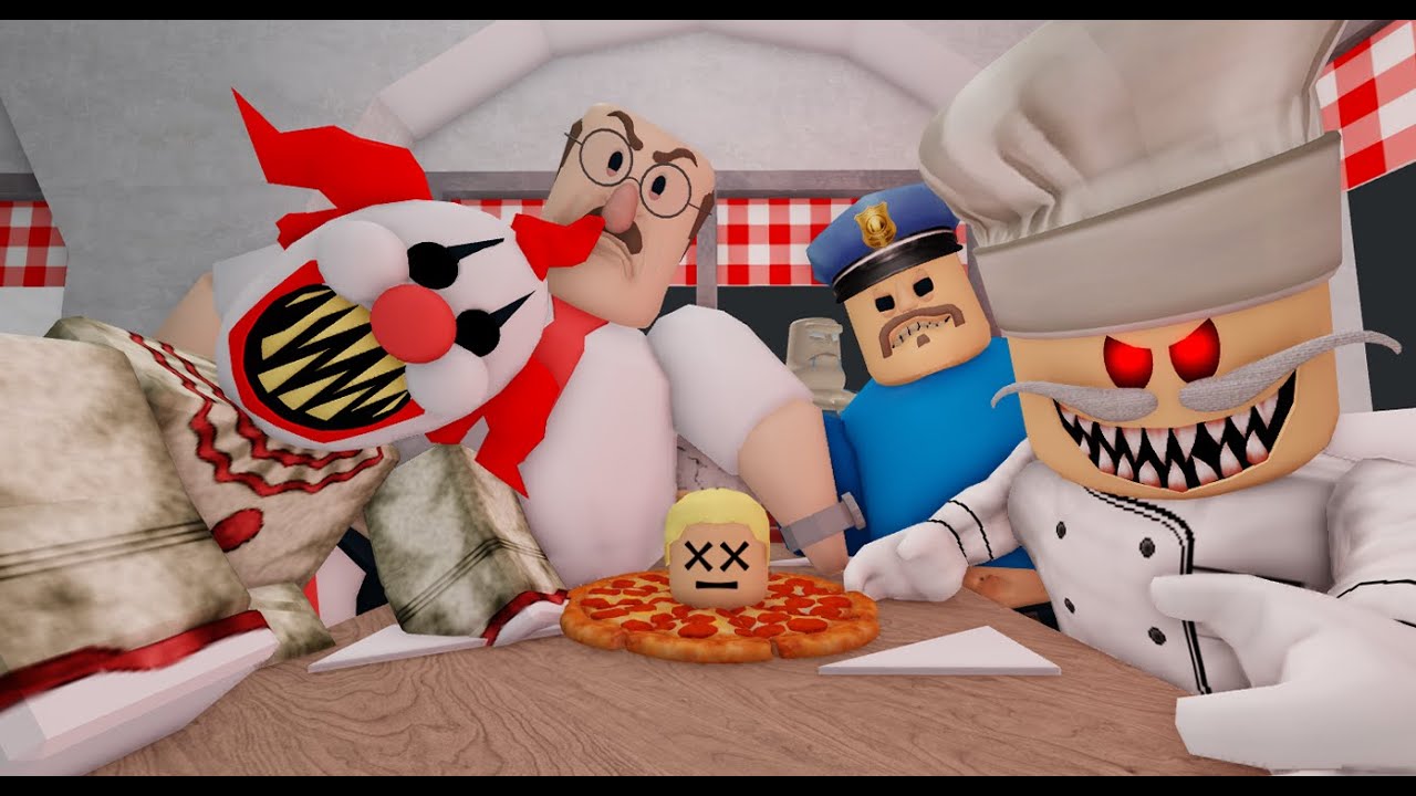 PAPA PIZZA Party Speed Runs in #roblox Scary Obby Games from Barry, Great School, Carnival