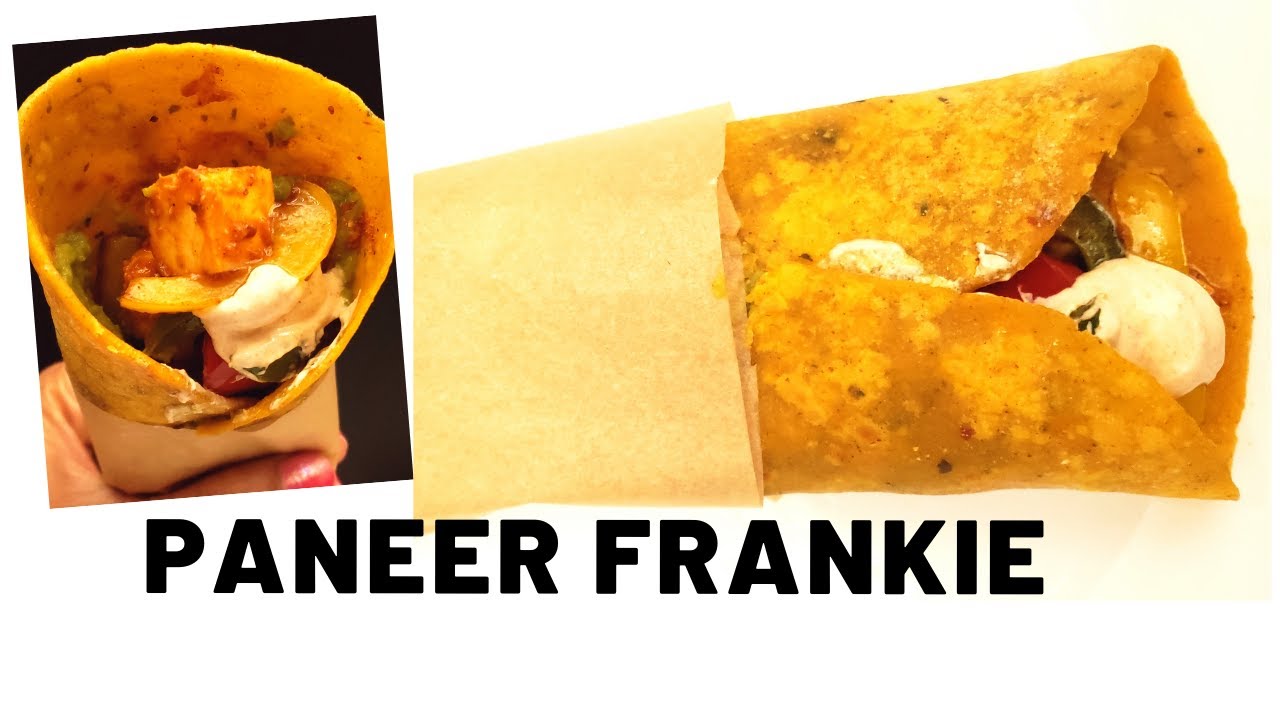 Paneer Tikka Frankie (Paneer Wrap) made with Pumpkin Roti #frankie