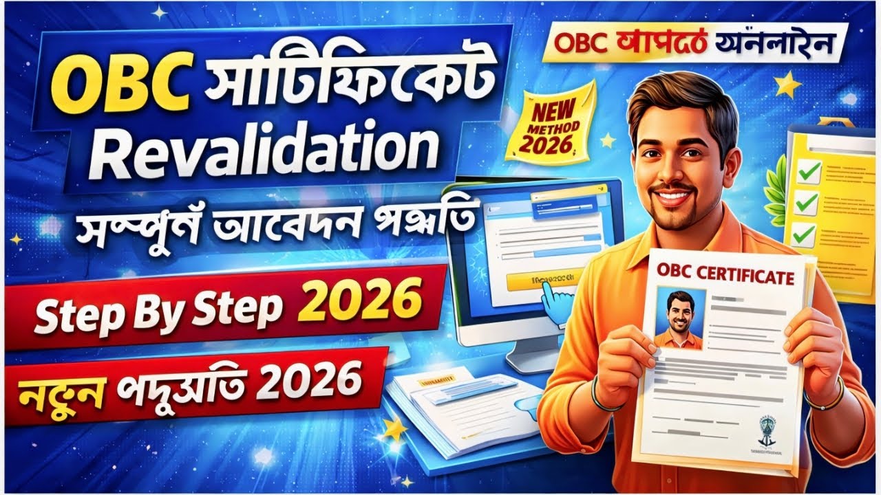 OBC Revalidation Process Step By Step. OBC Revalidation Process. OBC Certificate Revalidation 2026