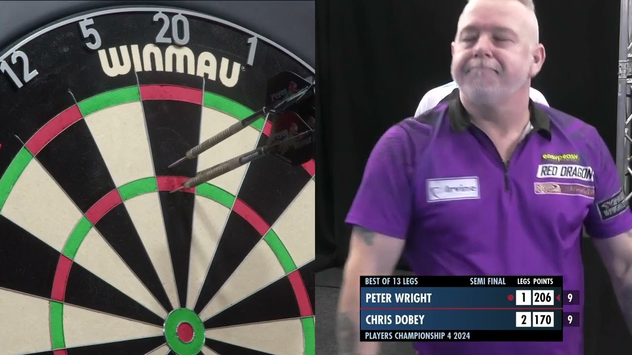 Peter Wright vs Chris Dobey | Players Championships 4 2024 | PDC Darts Semi-Final Full Match Replay
