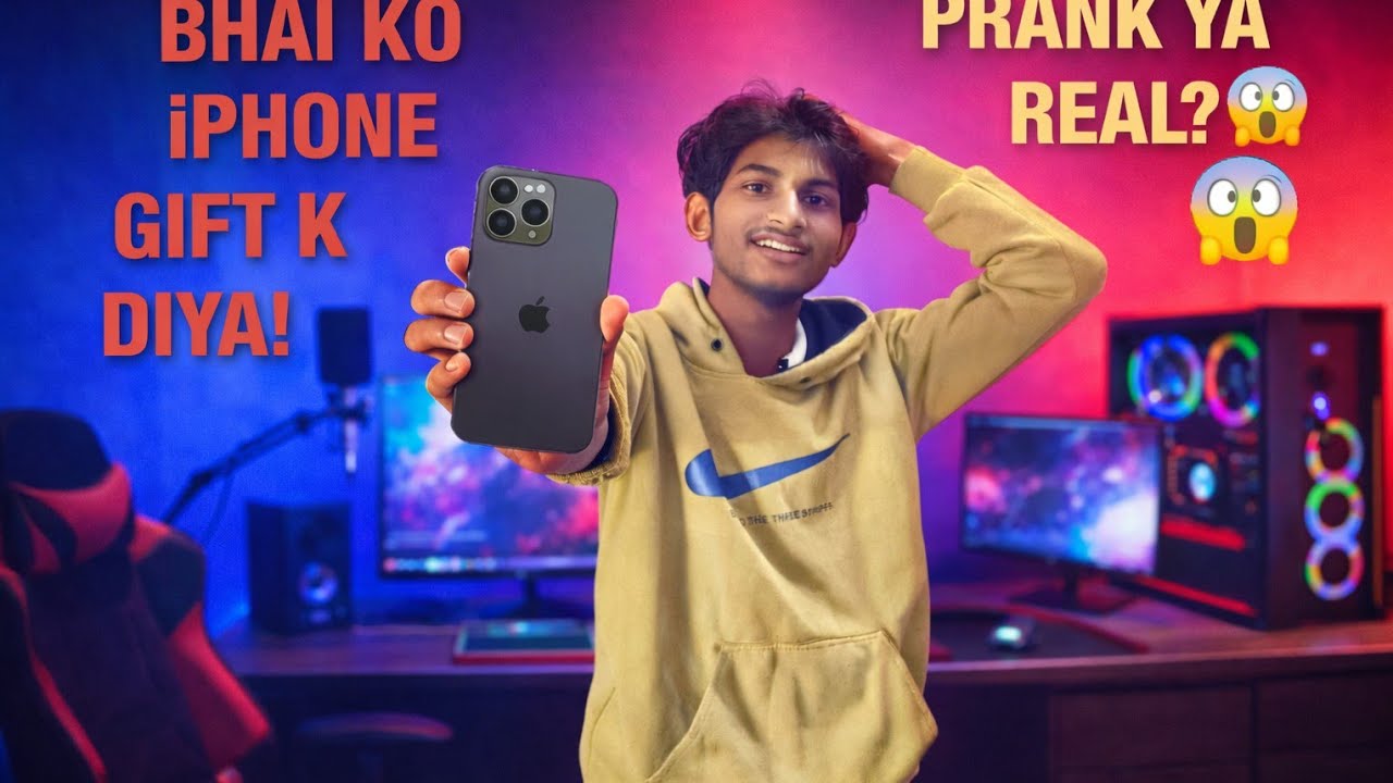 Bhai ko iphone 🎁gift kar diya ❤BHai shock ho gya😮