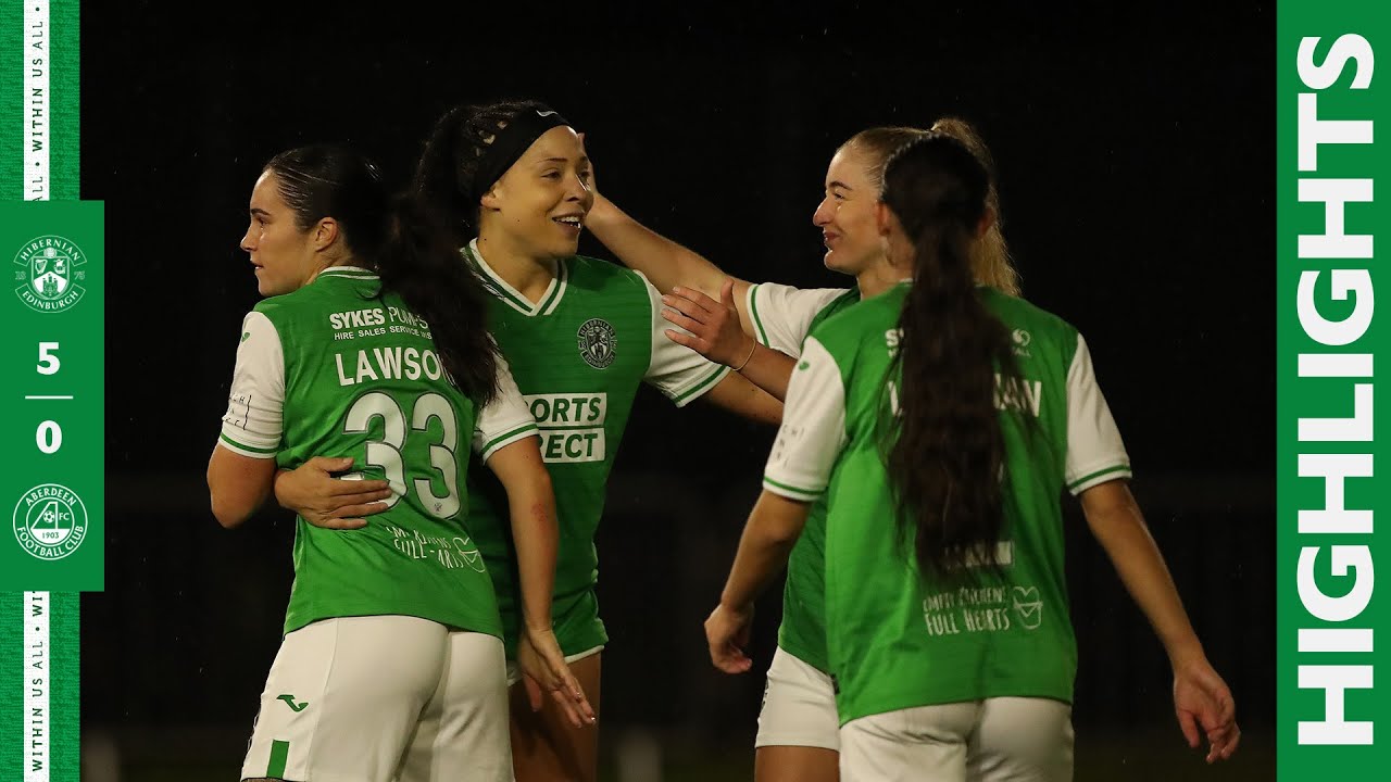 Highlights: Hibernian 5 Aberdeen 0 | ScottishPower Women's Premier League