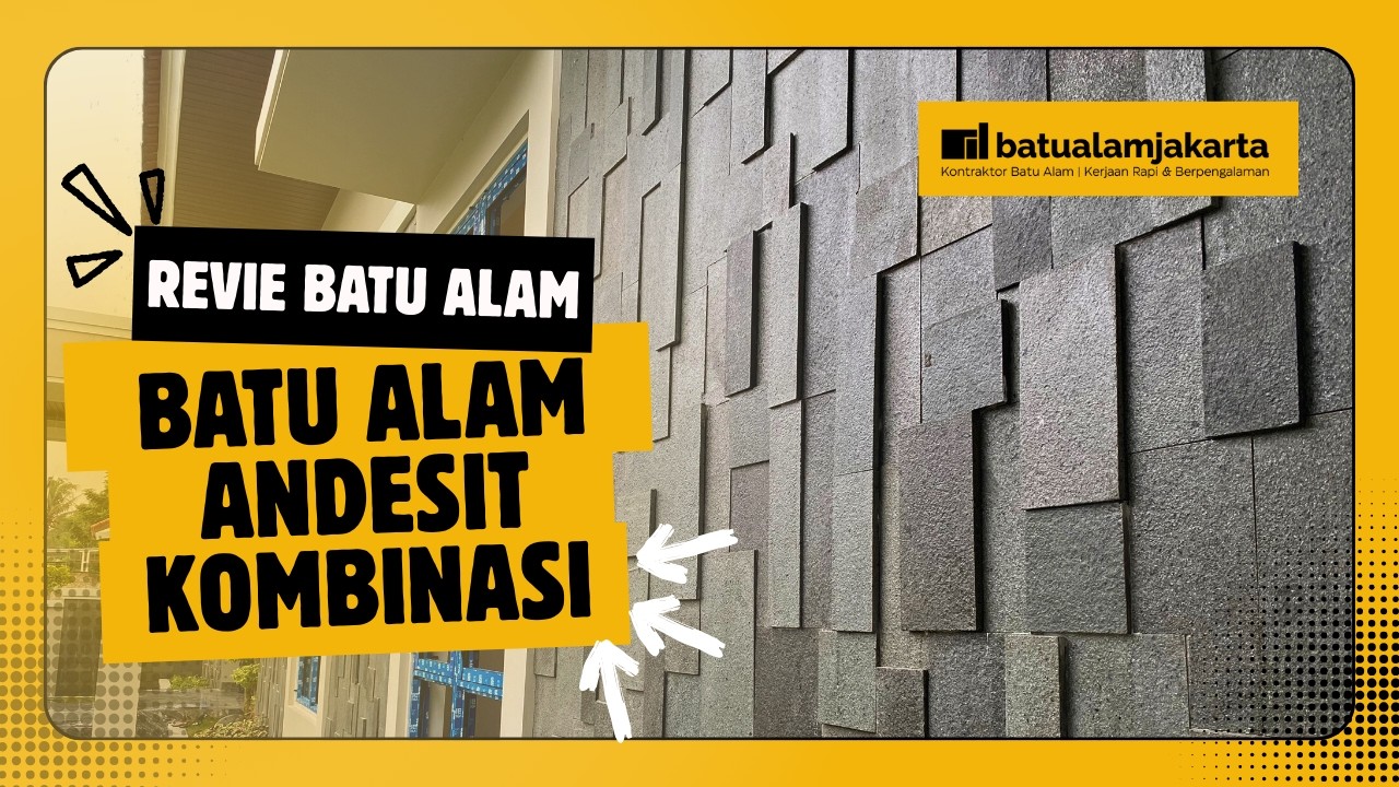 FULL REVIEW! Cara Pasang Batu Alam Pola Kombinasi Timbul Tenggelam