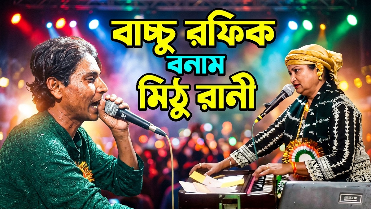bangla qawwali bachu Rafik নিমতলা স্টেজ  মিঠু রানী বাচ্চু রফিক 💌🫴▶️❤️nimtala stage program qawwali ,