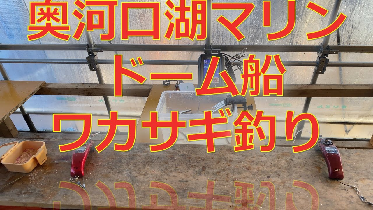 0123 奥河口湖マリン ドーム船 ワカサギ釣り