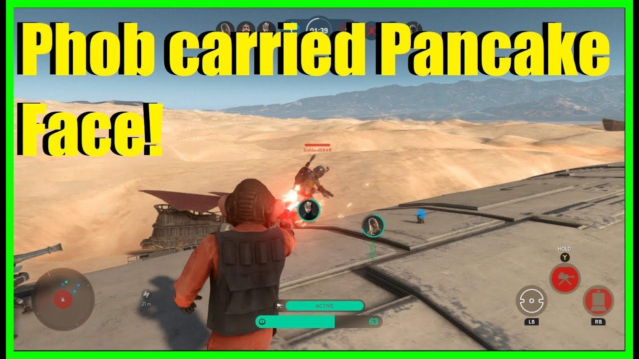 Star Wars Battlefront - Phob carried Pancake Face! | This game was too close!!!